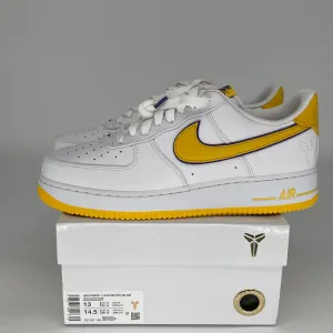 NIKE AIR FORCE 1 LOW KOBE BRYANT LAKERS HOME SIZE 13 FZ1151-100