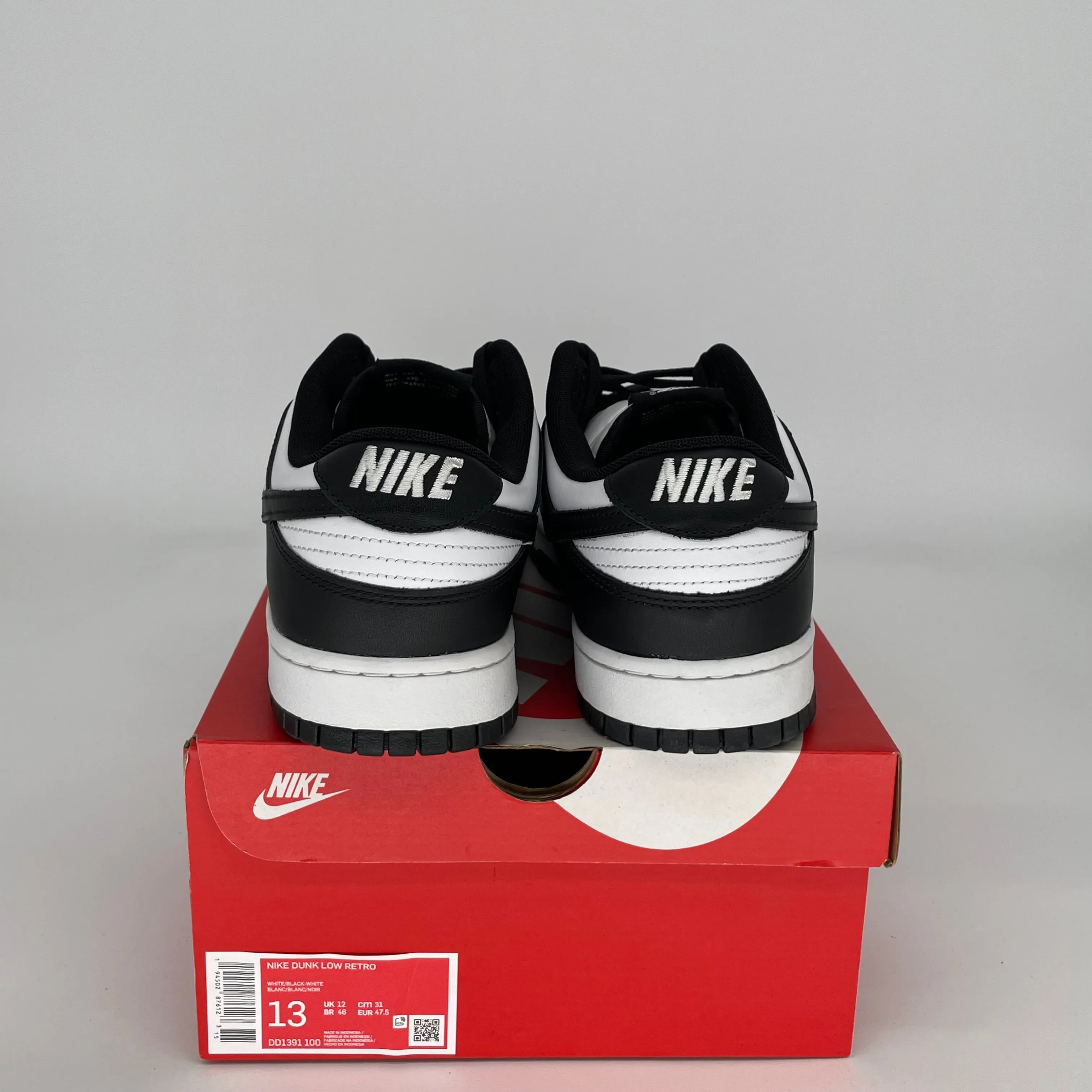 NIKE DUNK LOW PANDA SIZE 13 DD1391-100
