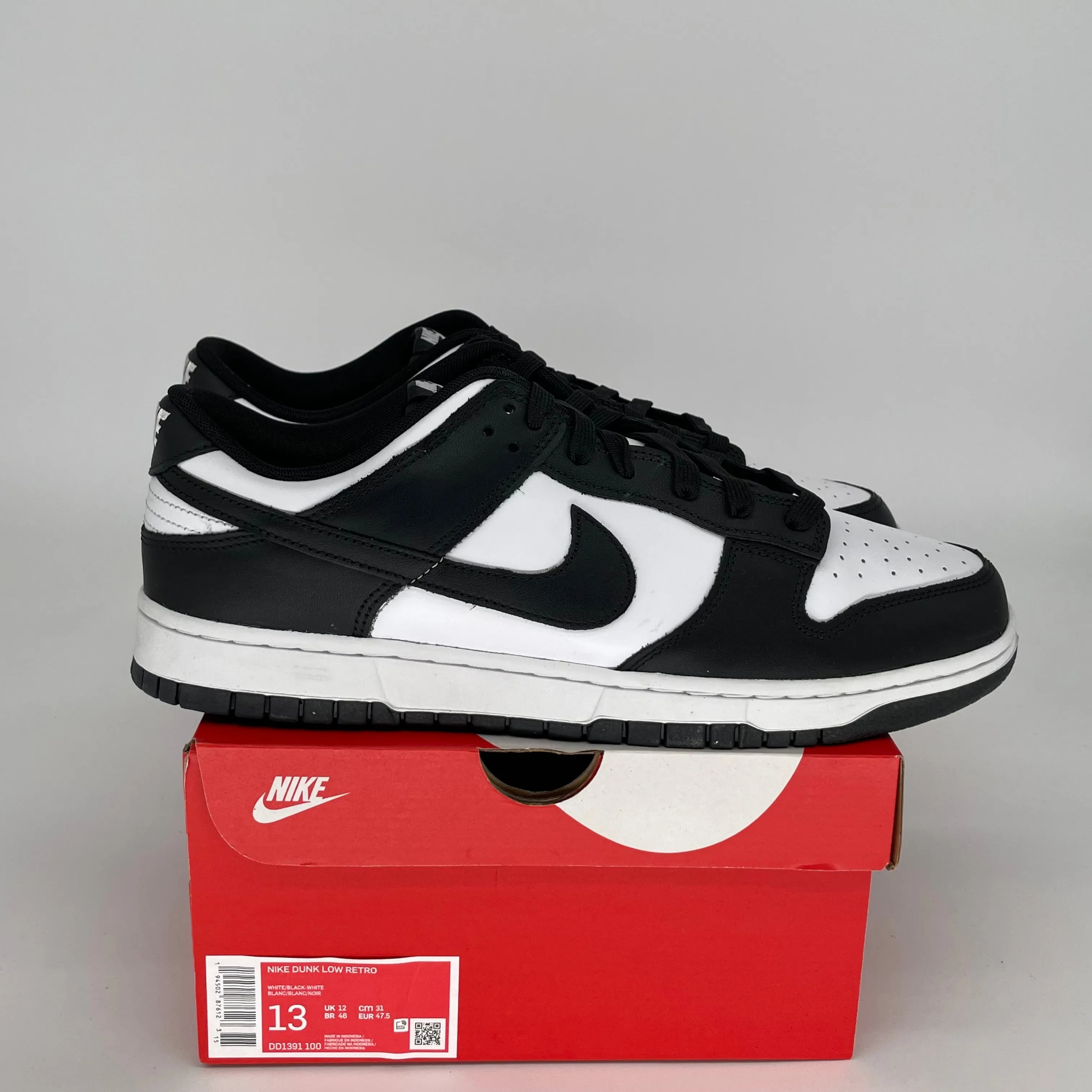 NIKE DUNK LOW PANDA SIZE 13 DD1391-100