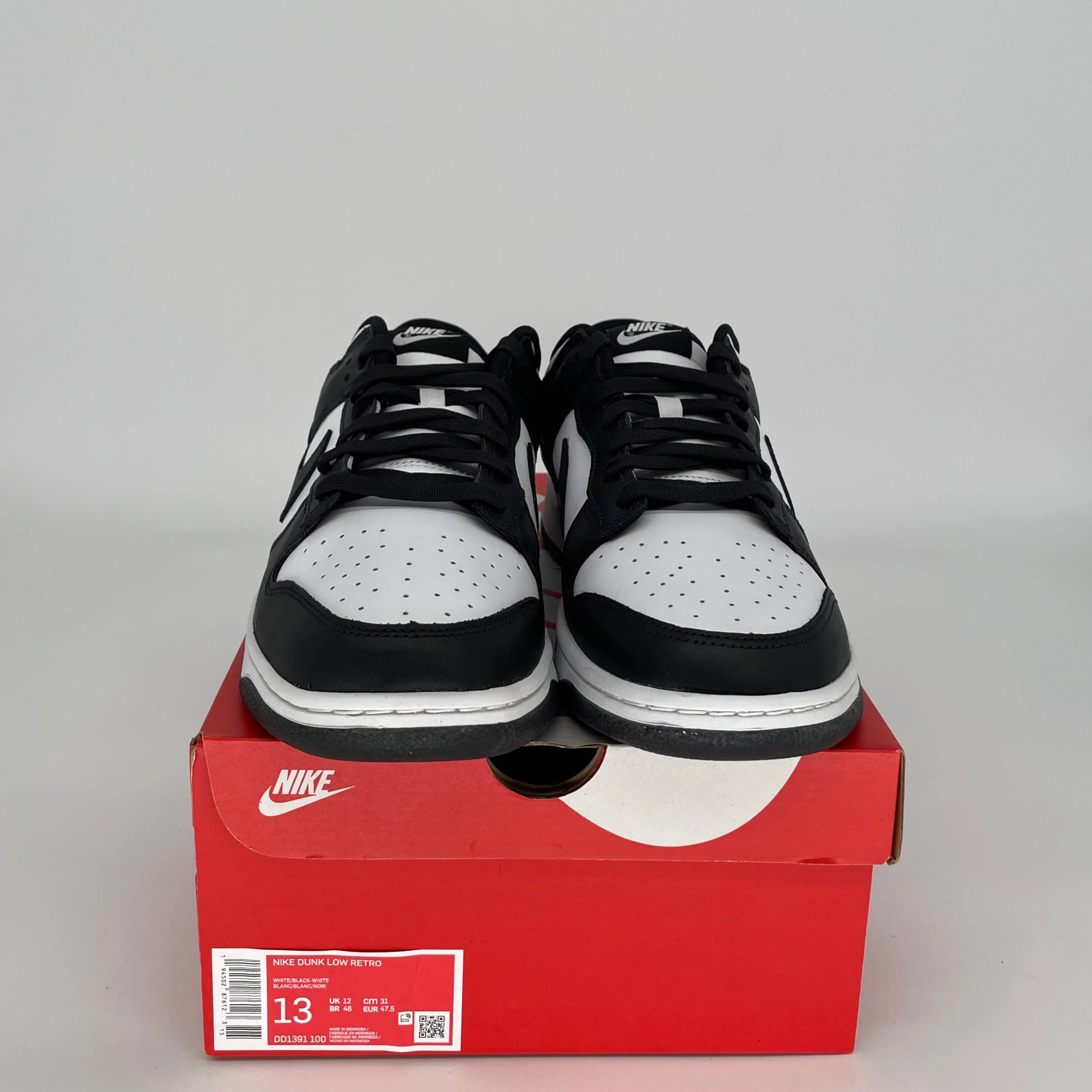 NIKE DUNK LOW PANDA SIZE 13 DD1391-100