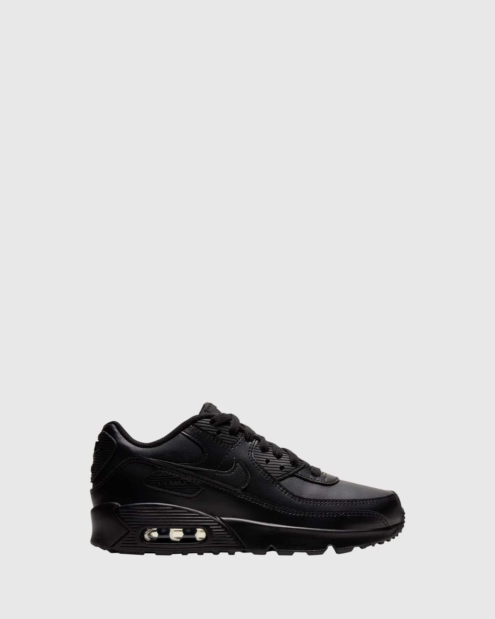 Nike Kids' Shoes Air Max 90 Leather Grade School Black/Black Ii
