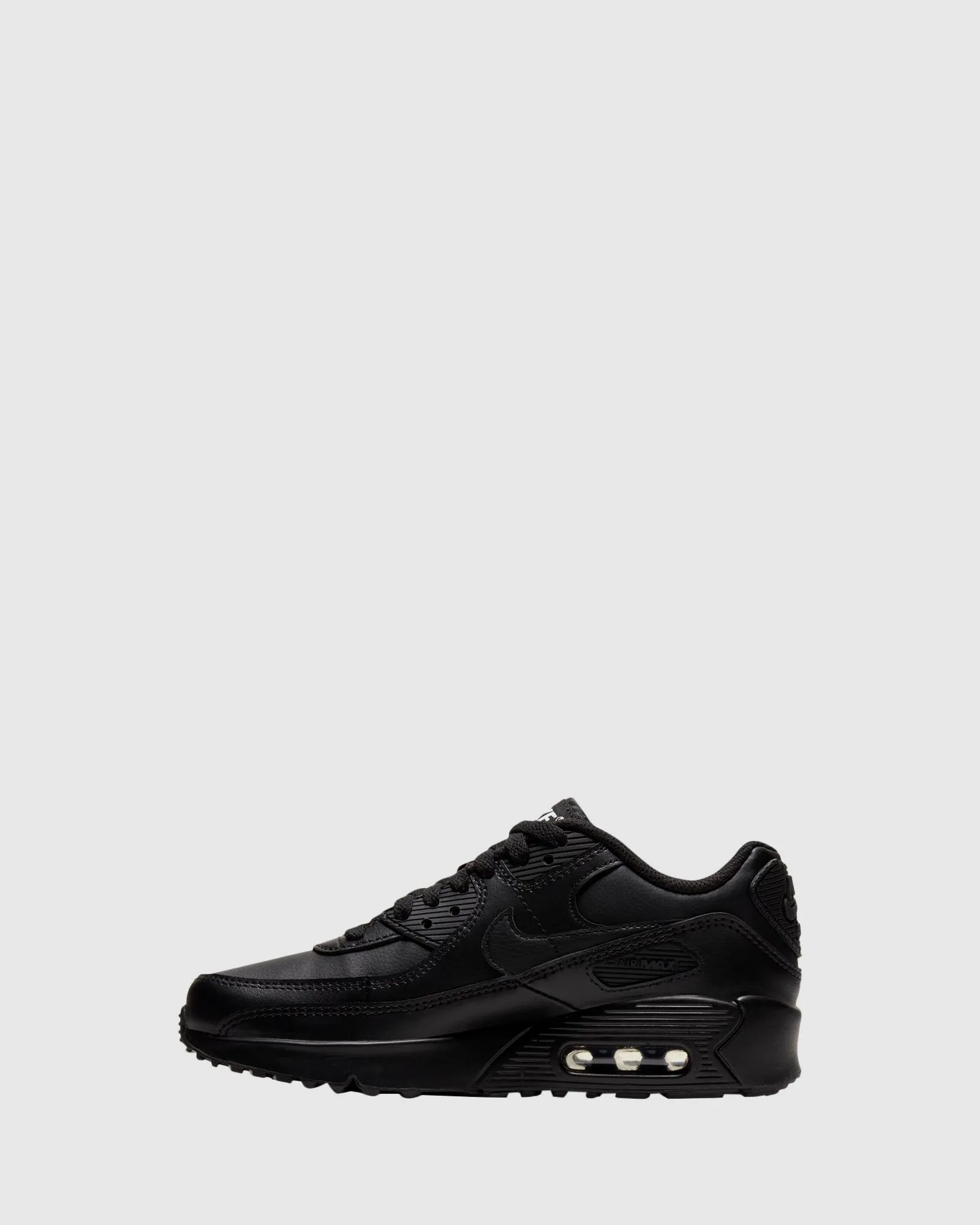 Nike Kids' Shoes Air Max 90 Leather Grade School Black/Black Ii