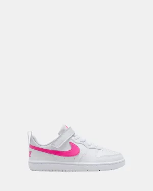 Nike Kids' Shoes Court Borough Low Recraft Pre-School White/Laser Fuchsia