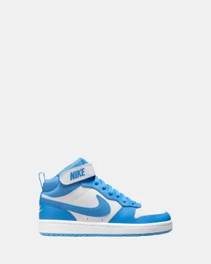 Nike Kids' Shoes Court Borough Mid 2 Grade School White/Blue Beyond
