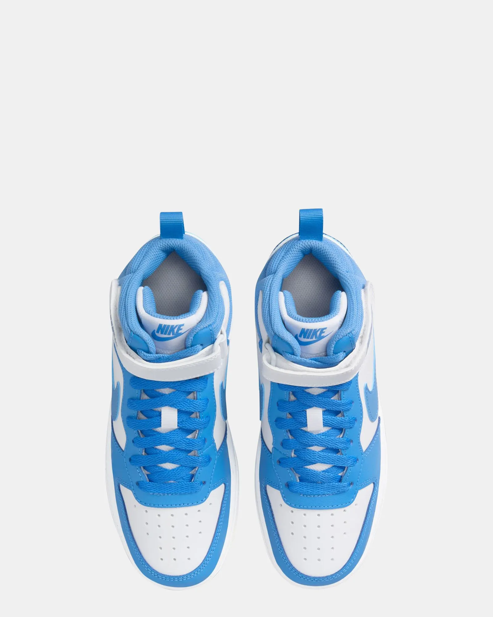 Nike Kids' Shoes Court Borough Mid 2 Grade School White/Blue Beyond