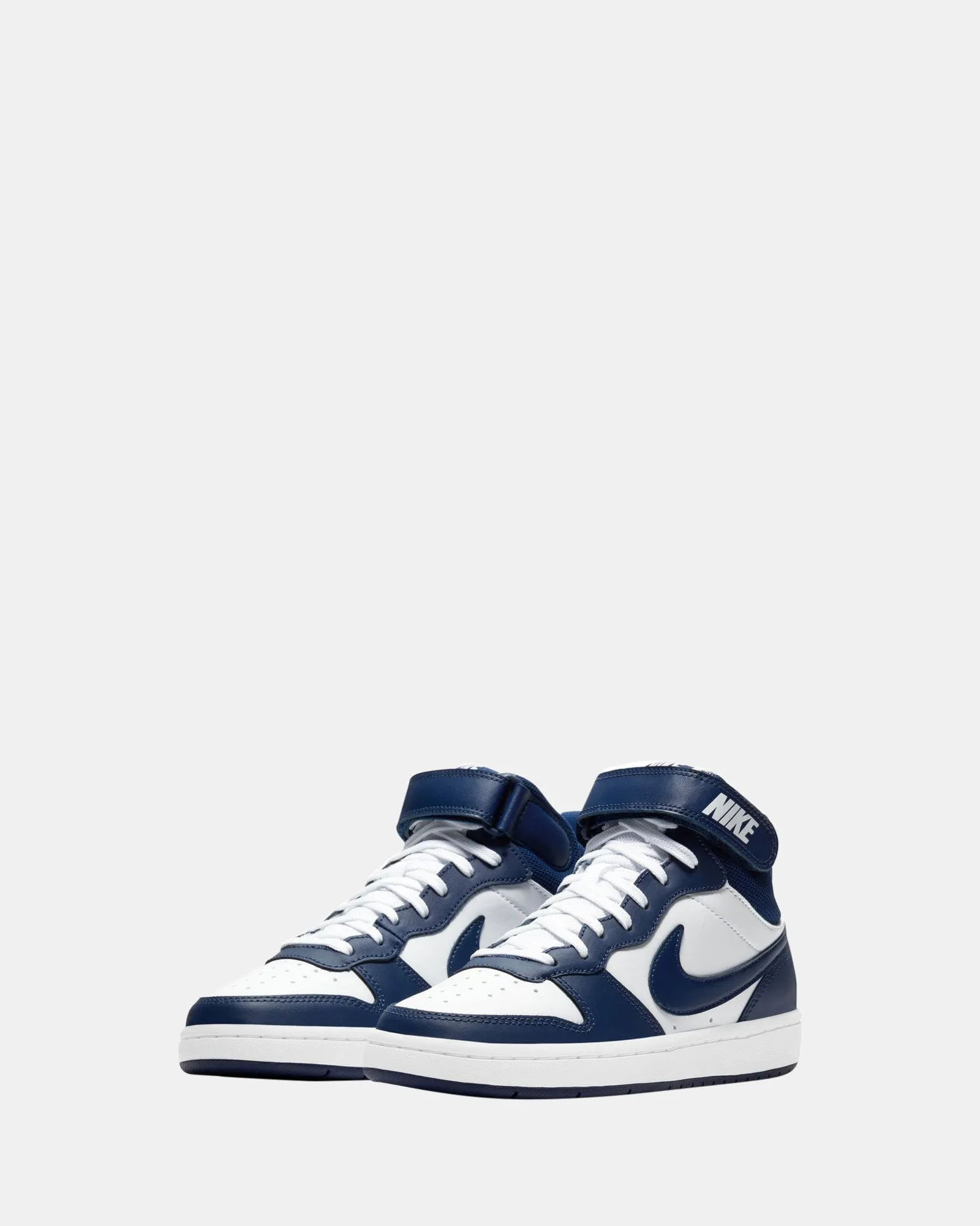 Nike Kids' Shoes Court Borough Mid 2 Grade School White/Blue Void/Signal Blue