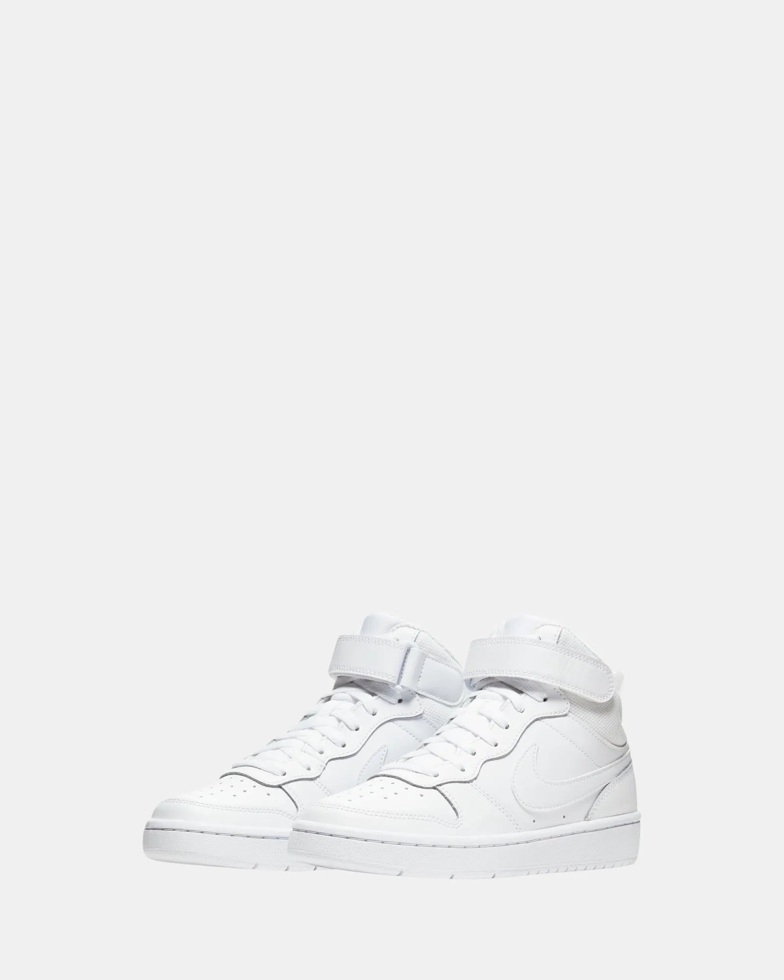 Nike Kids' Shoes Court Borough Mid 2 Grade School White/White