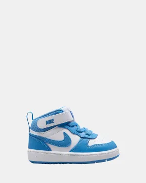 Nike Kids' Shoes Court Borough Mid 2 Infant White/Blue Beyond