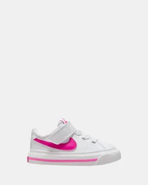 Nike Kids' Shoes Court Legacy Infant White/Laser Fuchsia