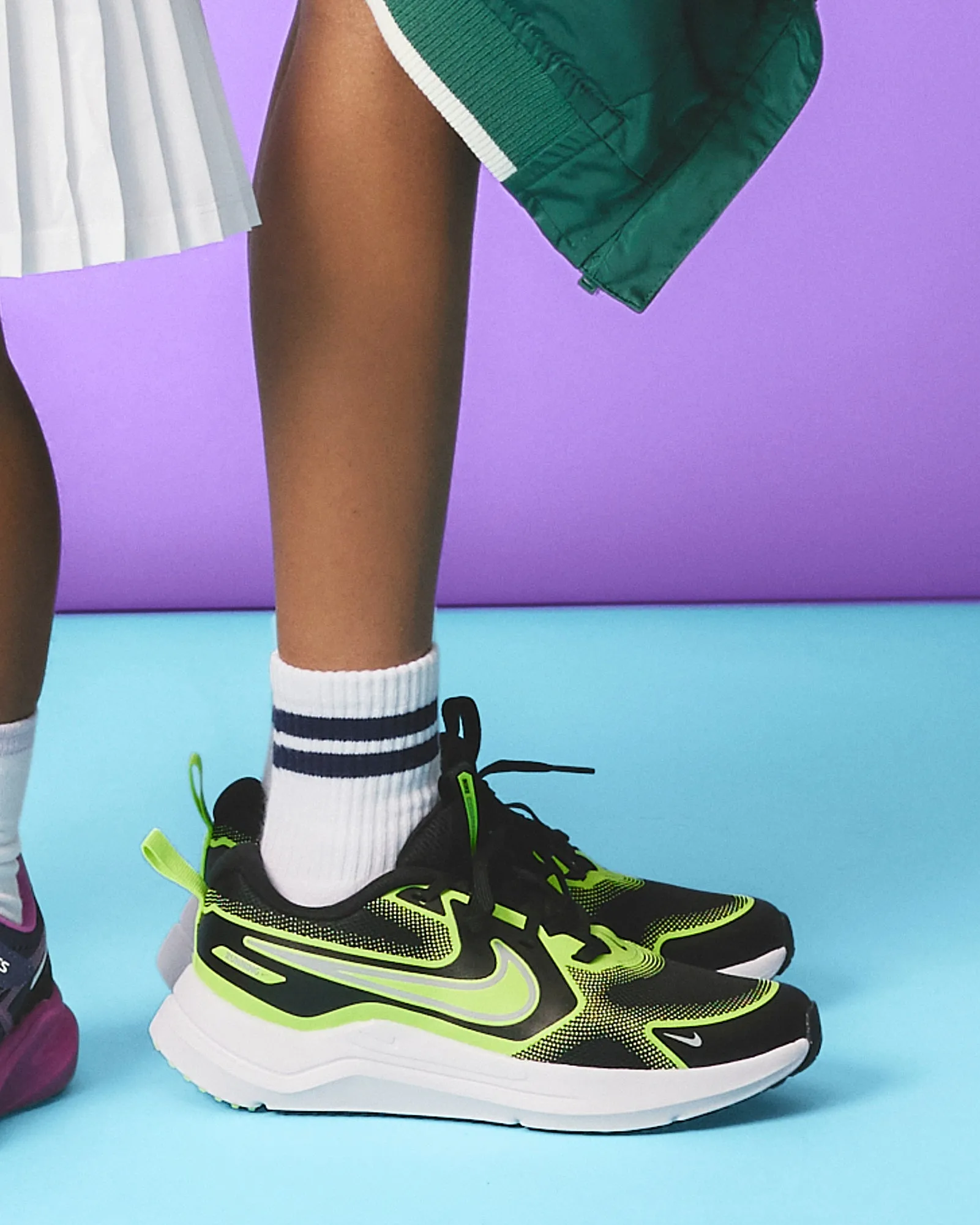 Nike Kids' Shoes Mystic Fly Gs B  Black/Wolf Grey/Volt