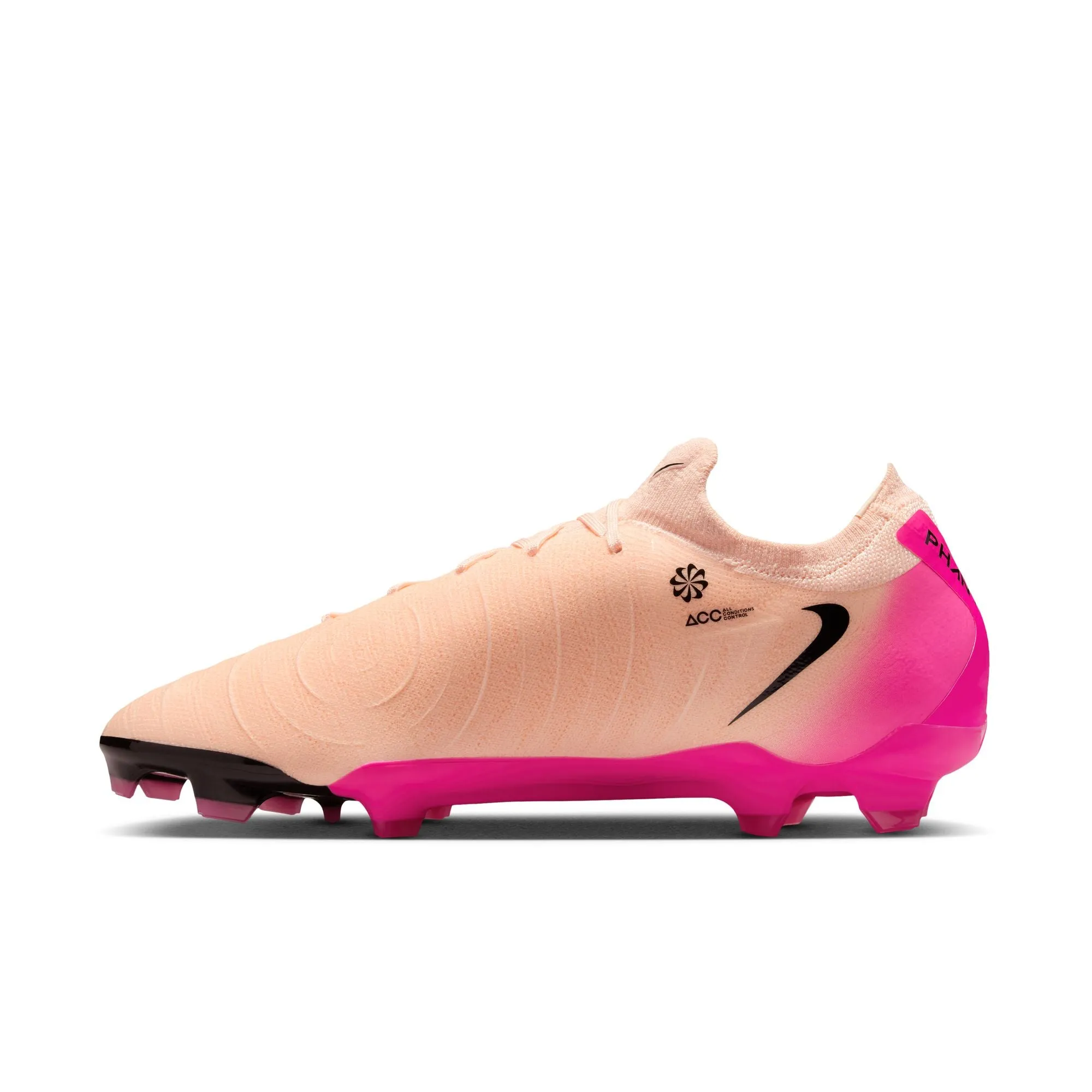 Nike Phantom GX II Pro FG Firm Ground Soccer Shoes - Chrimson Tint/ Black-Pink/ Blast