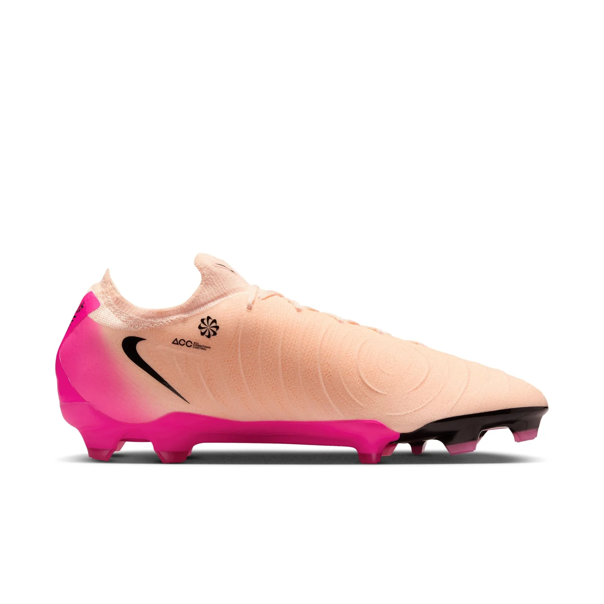 Nike Phantom GX II Pro FG Firm Ground Soccer Shoes - Chrimson Tint/ Black-Pink/ Blast