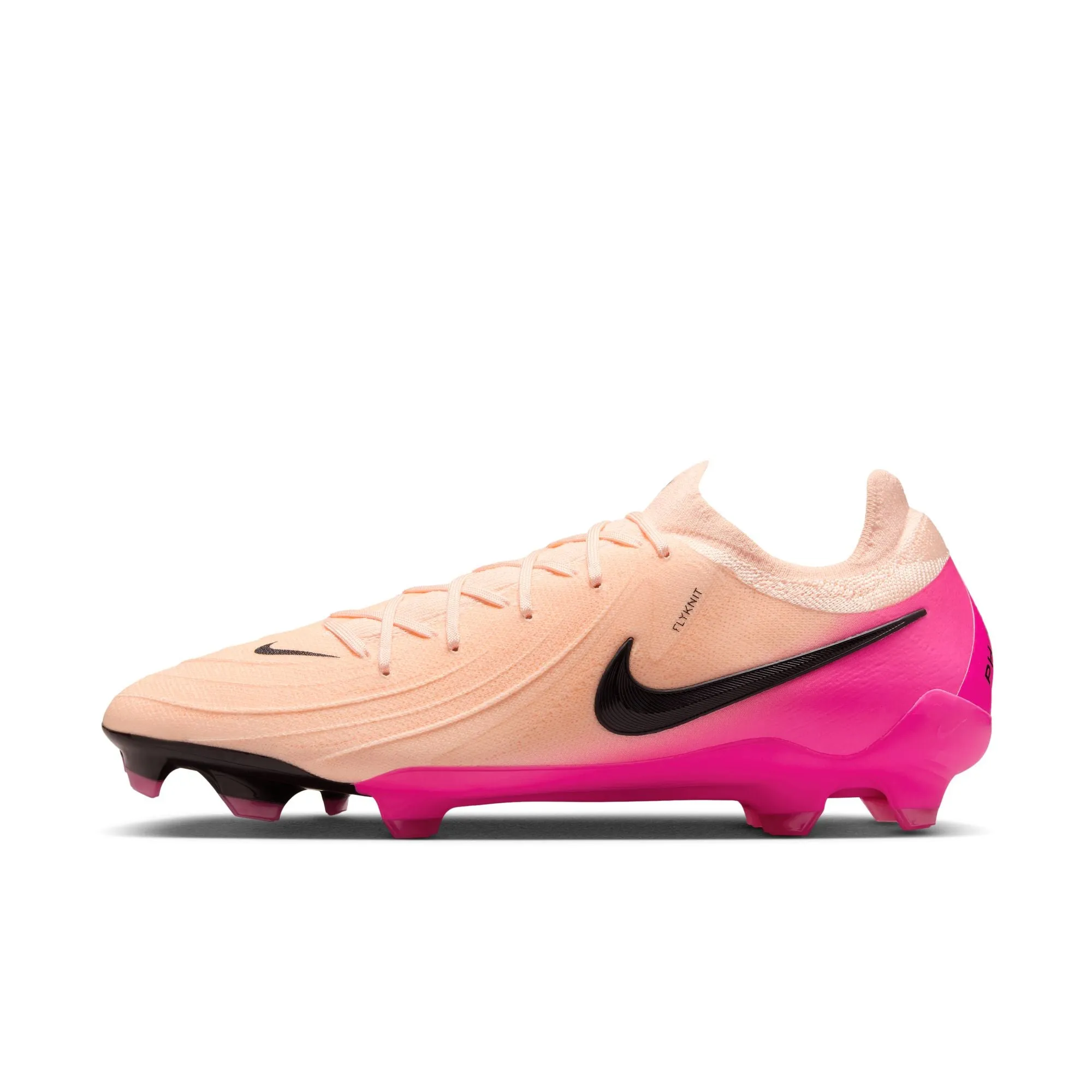 Nike Phantom GX II Pro FG Firm Ground Soccer Shoes - Chrimson Tint/ Black-Pink/ Blast
