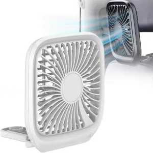 nobranded Car Backseat Fan, Portable Fans USB for Car, 12v Cooling Fan Mini Desk Fan for Kid/Dog/Rear Seat Passenger, Small Personal Fan for Car, White Rear-mounted fan for childrens safety