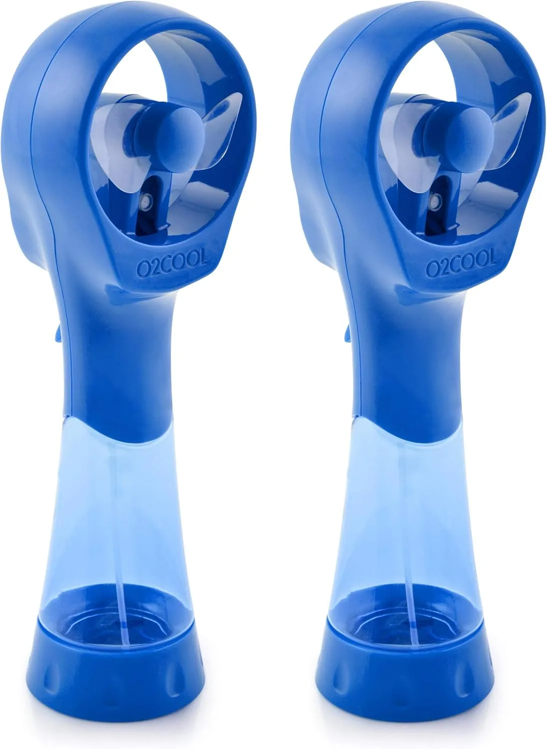 O2COOL 2 Pack Elite Battery Powered Handheld Water Misting Fans (Blue) Battery-powered portable fan