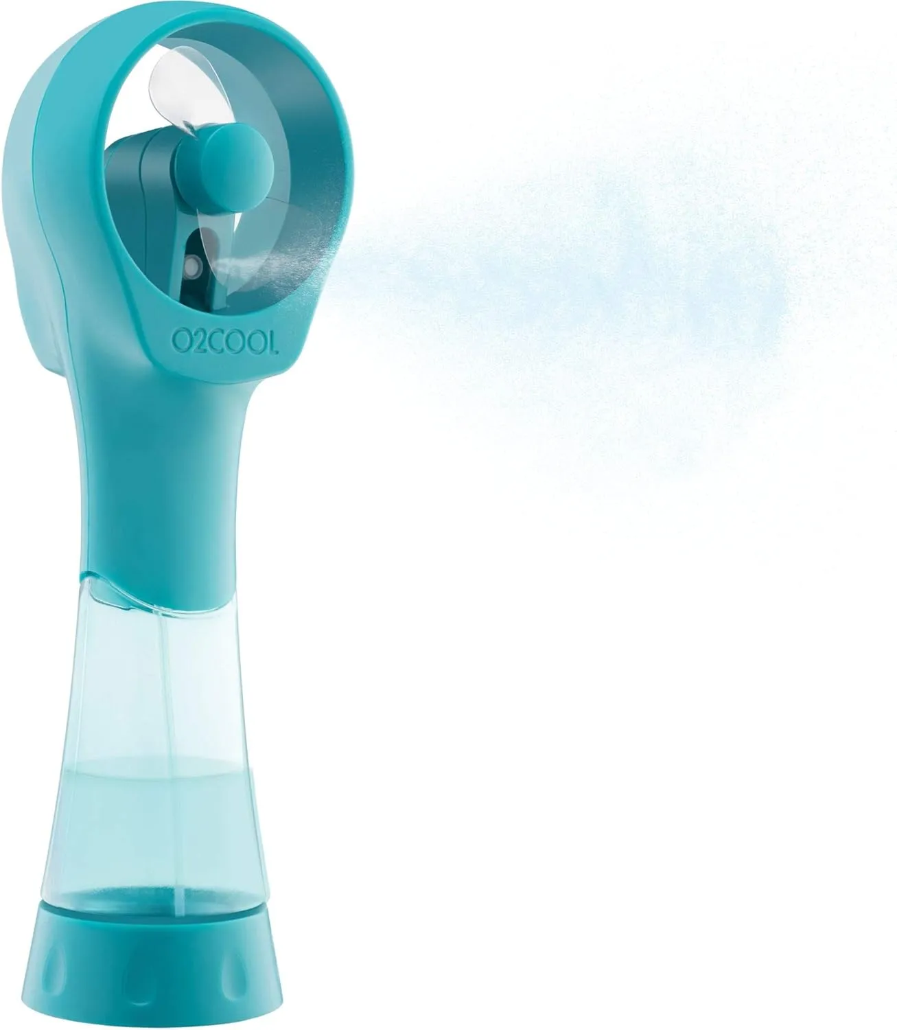 O2COOL 2 Pack Elite Battery Powered Handheld Water Misting Fans (Teal)