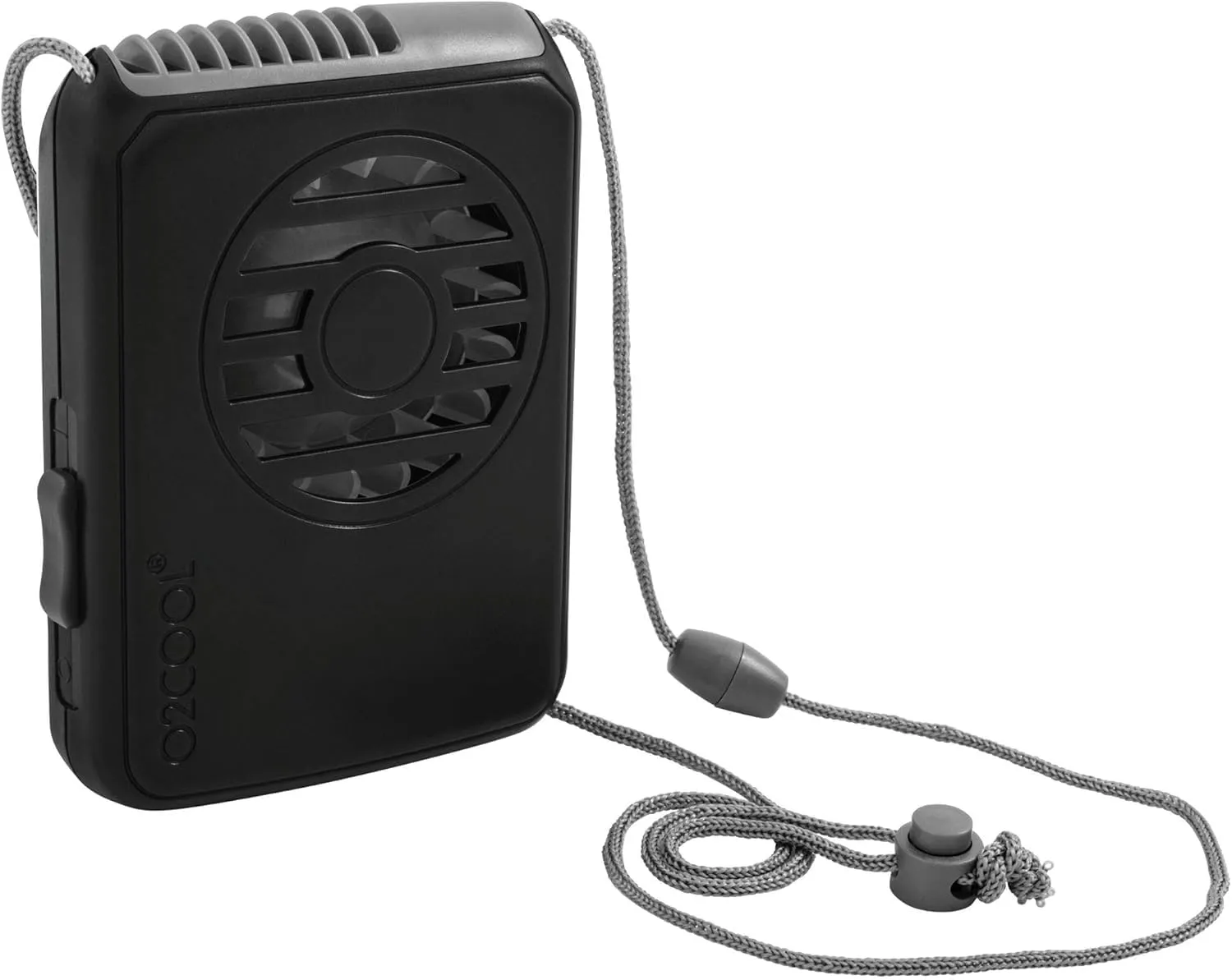 O2COOL Battery Powered Personal Fan With Lanyard, Cools Face and Neck Waist-mounted portable fan for outdoor use
