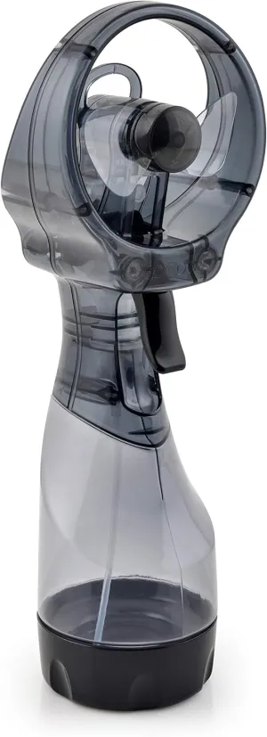 O2COOL Deluxe Handheld Battery Powered Water Misting Fan (Grey) Mini handheld fan for personal cooling