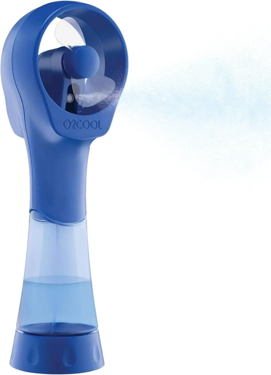 O2COOL Elite Battery Powered Handheld Water Misting Fan (Blue) Neck fan for hands-free comfort
