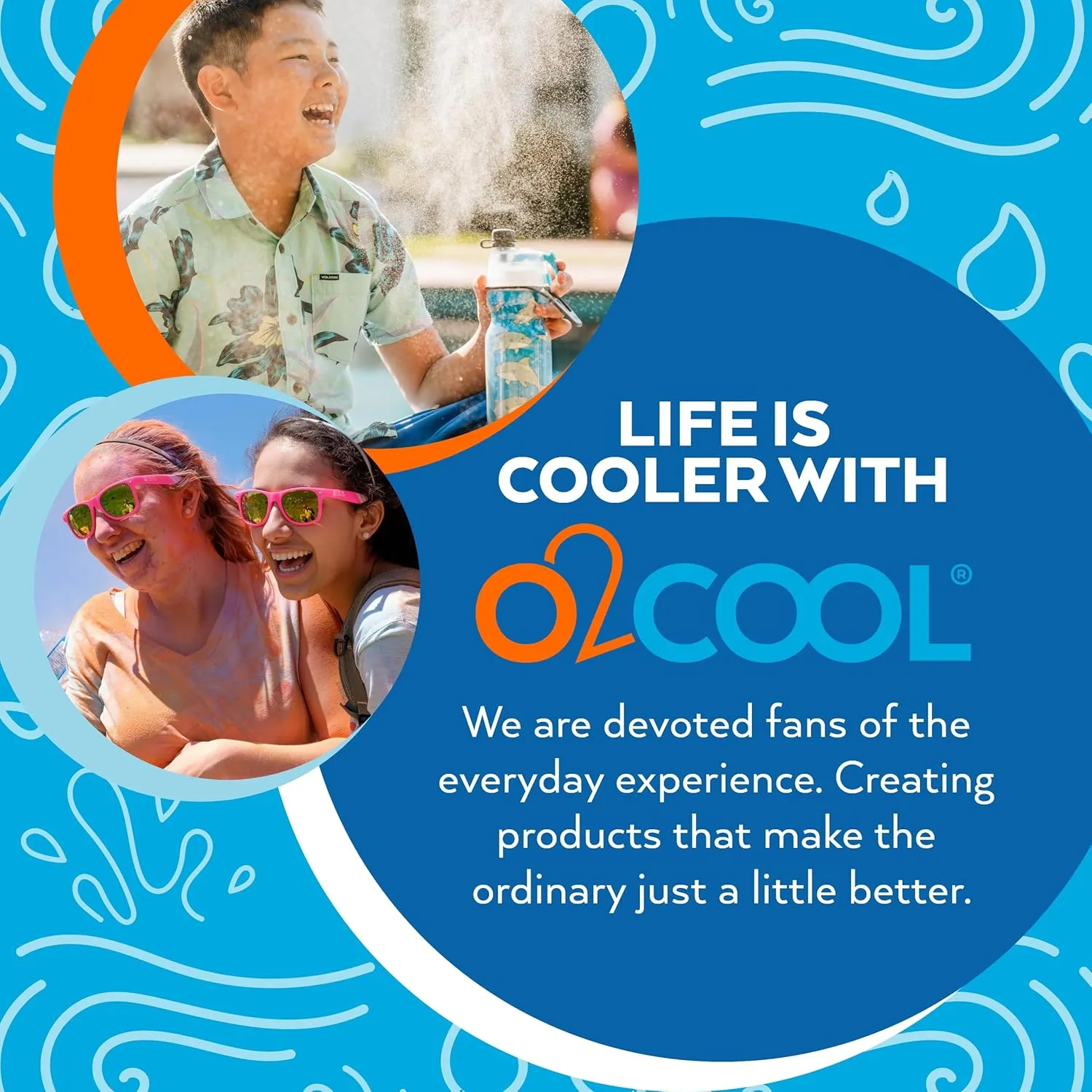 O2COOL Elite Battery Powered Handheld Water Misting Fan (Teal)