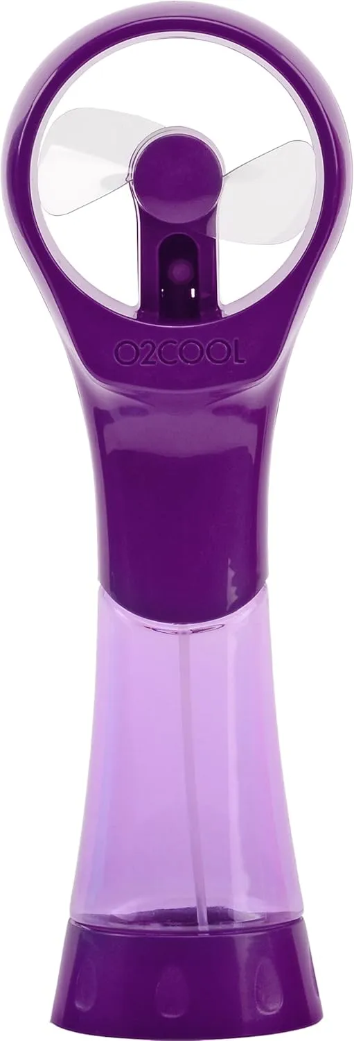 O2COOL Elite Battery Powered Handheld Water Misting Fans (Purple)