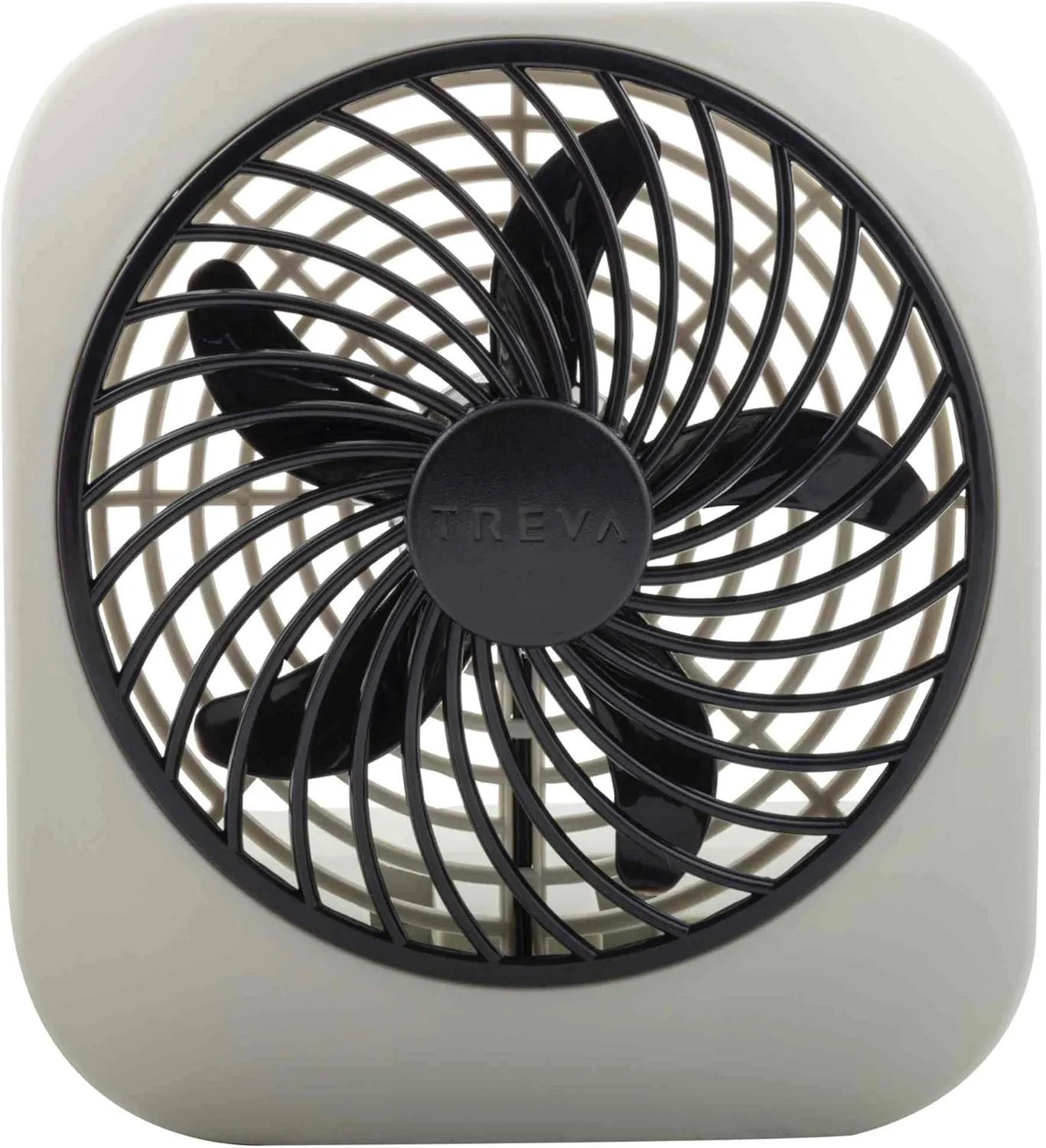 O2COOL Treva 5 Inch Battery Powered Fan Portable Desk Fan 2 Cooling Speeds with Compact Folding & Tilt Design Cubicle Accessories Small Portable (Grey)