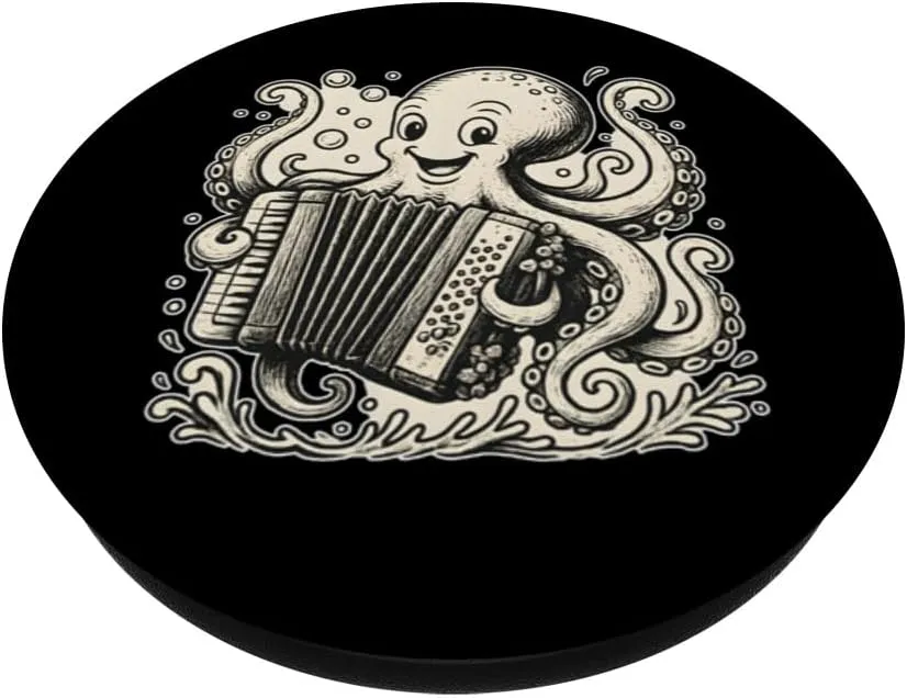 Octopus Accordion Shantycore Cartoon PopSockets Adhesive PopGrip