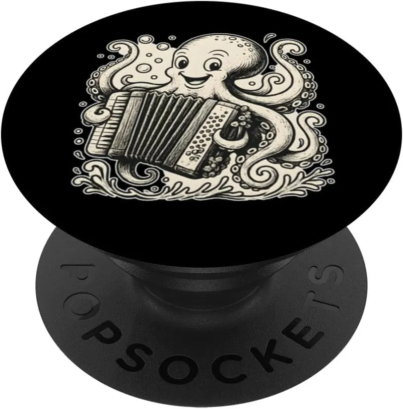 Octopus Accordion Shantycore Cartoon PopSockets Adhesive PopGrip Octopus-shaped decorative fan