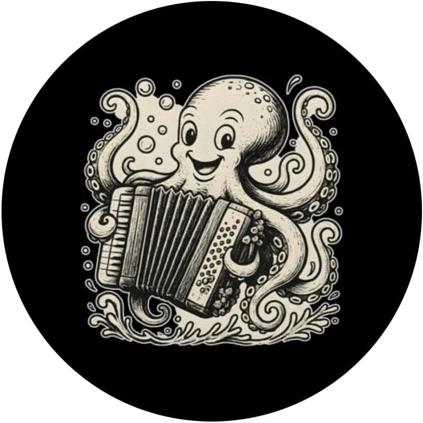 Octopus Accordion Shantycore Cartoon PopSockets Adhesive PopGrip
