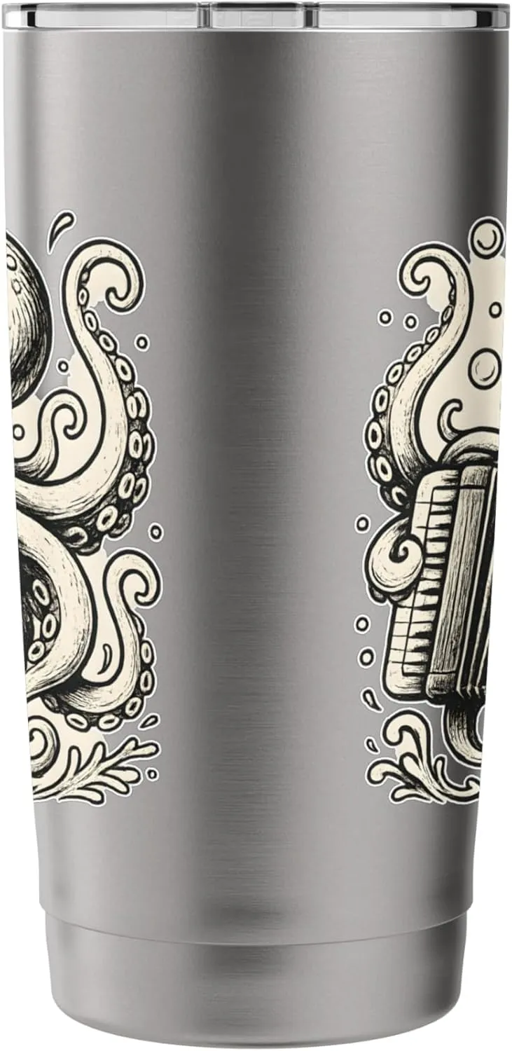 Octopus Accordion Shantycore Cartoon Stainless Steel Insulated Tumbler
