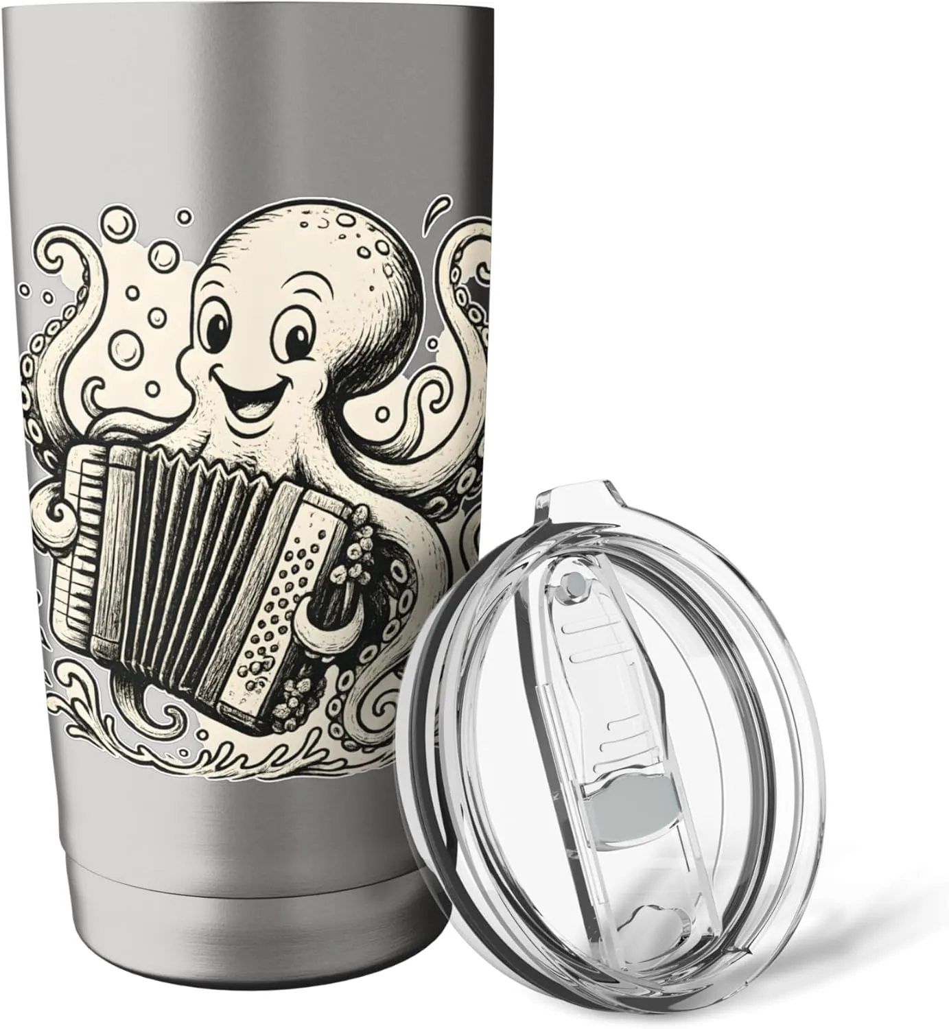 Octopus Accordion Shantycore Cartoon Stainless Steel Insulated Tumbler