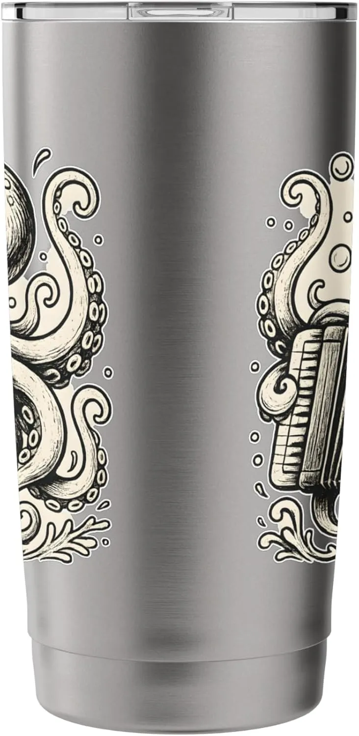 Octopus Accordion Shantycore Cartoon Stainless Steel Insulated Tumbler