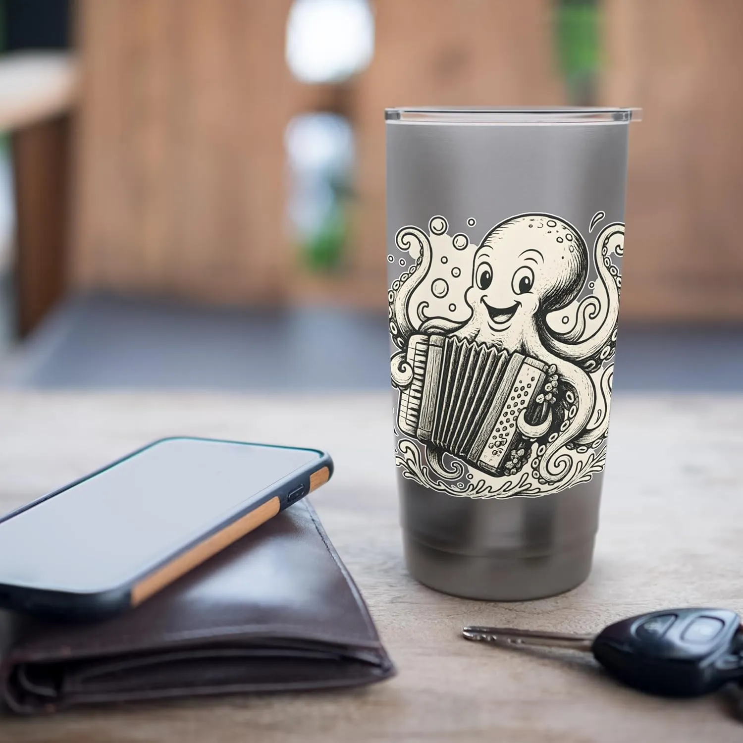 Octopus Accordion Shantycore Cartoon Stainless Steel Insulated Tumbler