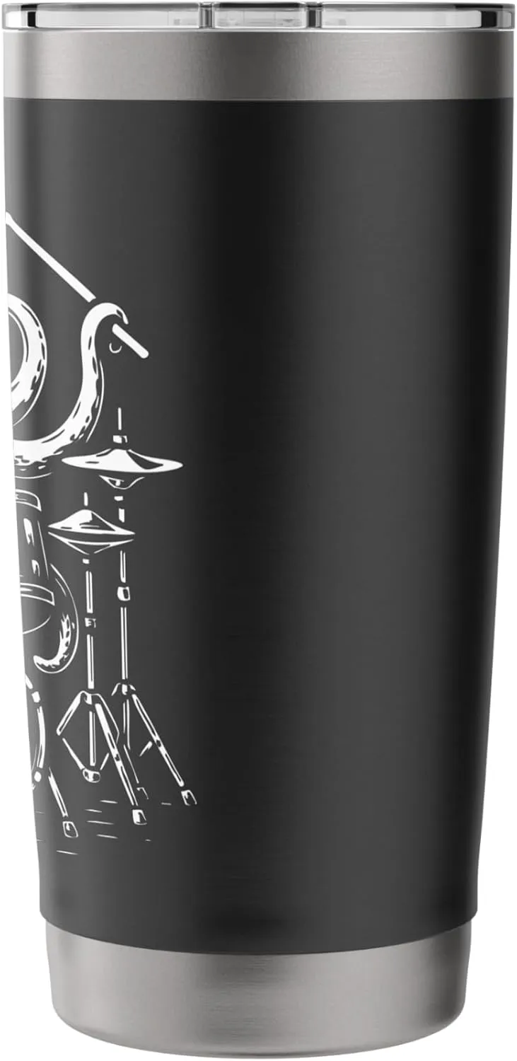 Octopus Drummer, Cool Percussionist, Musician Band, Drum Kit Stainless Steel Insulated Tumbler