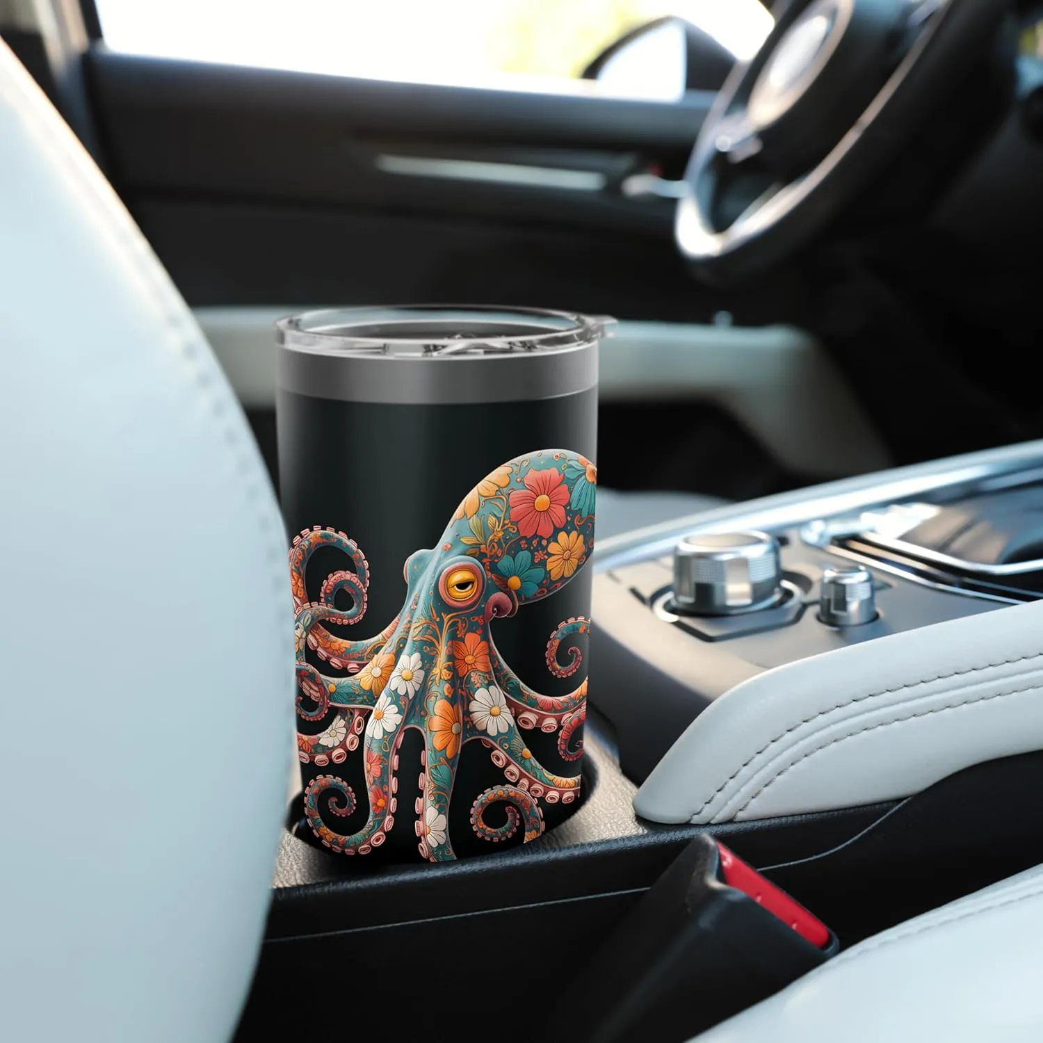 Octopus Floral Vintage Flowers Squid Kraken Scuba Diving Stainless Steel Insulated Tumbler