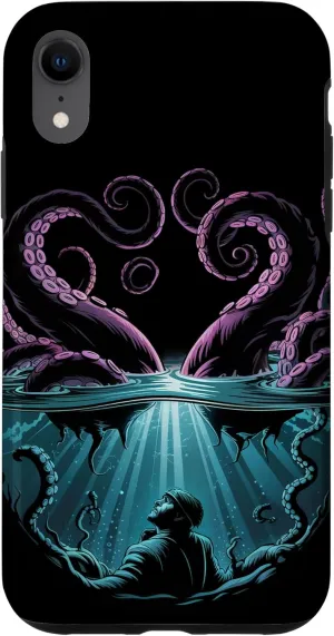 Octopus Kraken Pirate Mariners Final Vision Case for iPhone XR Octopus-shaped decorative fan