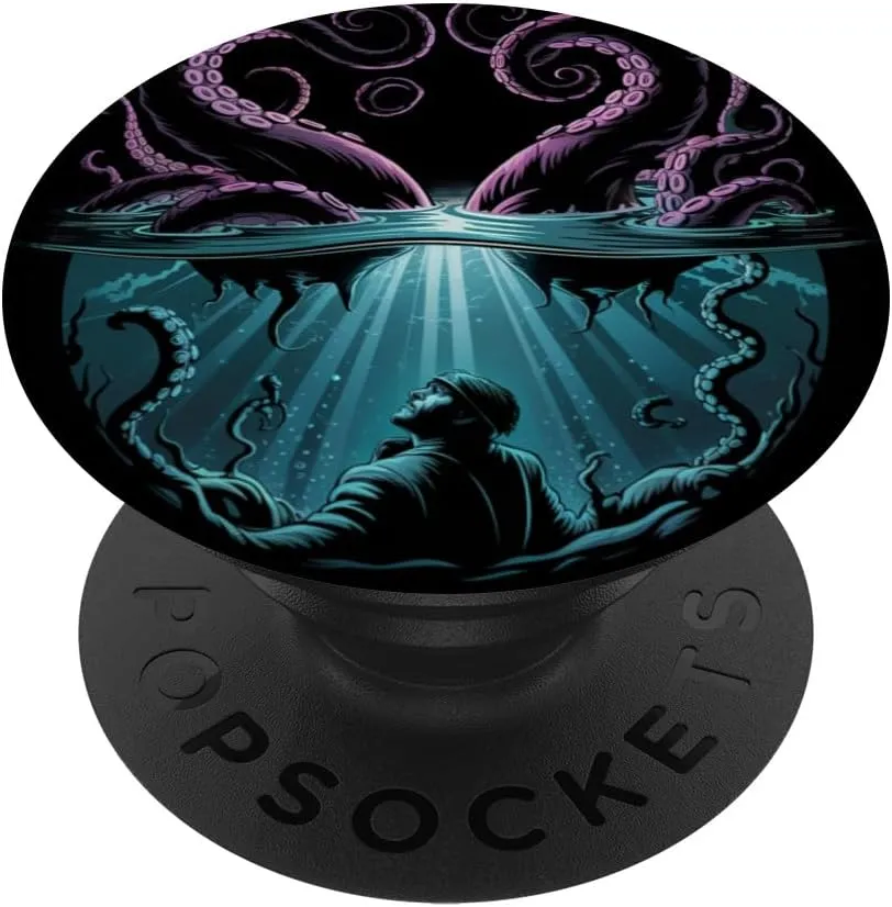 Octopus Kraken Pirate Mariners Final Vision PopSockets Adhesive PopGrip Octopus-shaped decorative fan