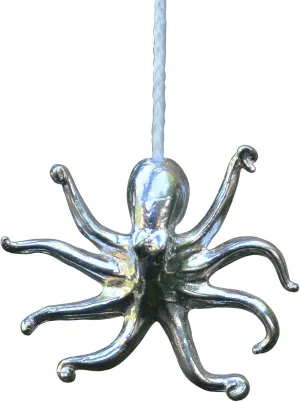 Octopus Light Pull, Pewter Octopus, Octopus Fan Pull, Octopus Blind Pull, Handmade, in Fine Pewter, by William Sturt Octopus-shaped decorative fan