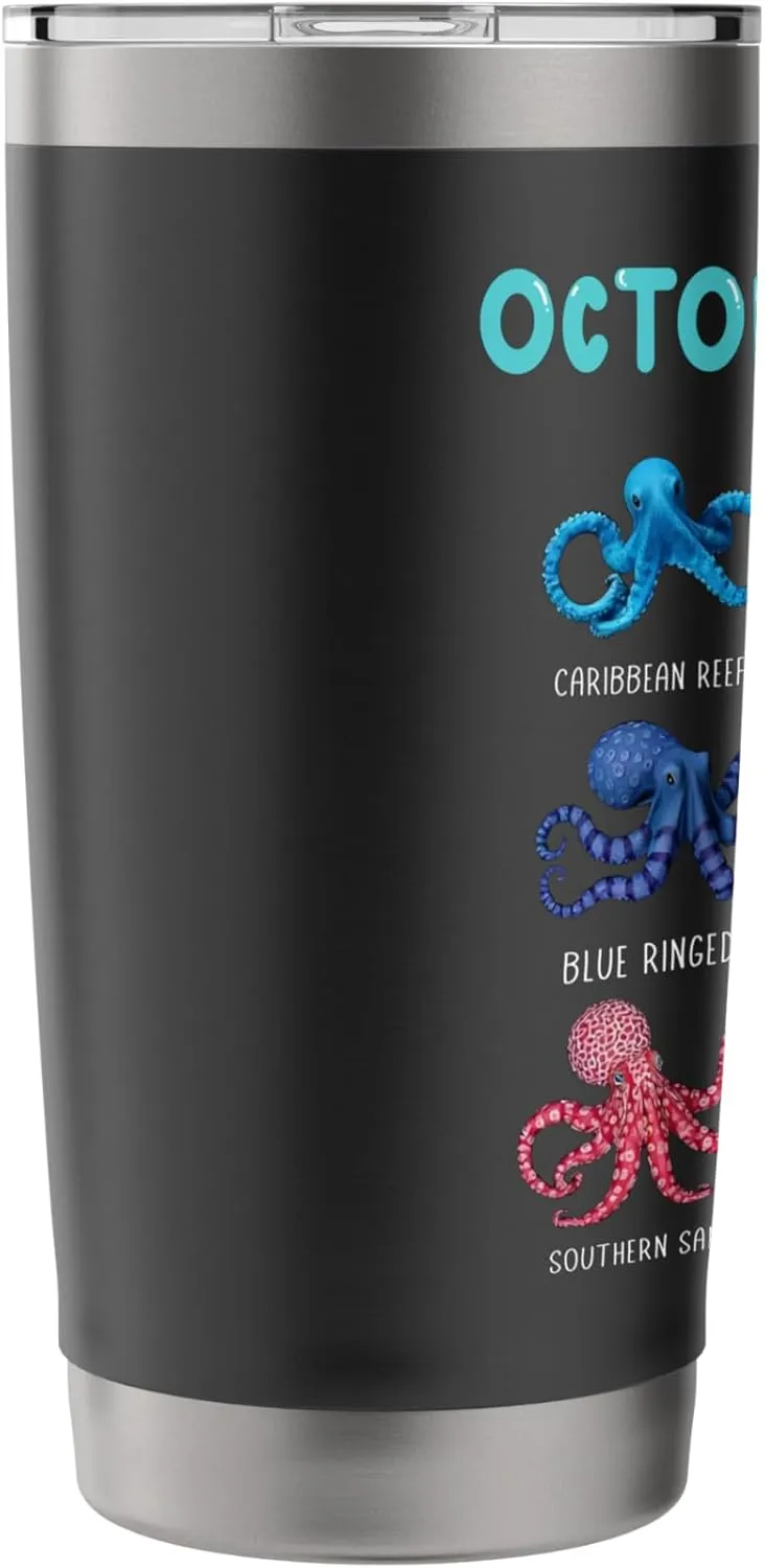 Octopus - Sea Animals of the World Octopus Fan Stainless Steel Insulated Tumbler