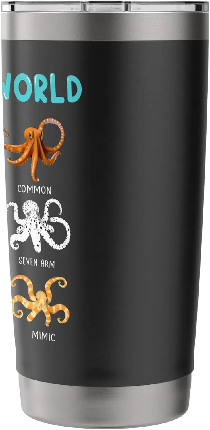 Octopus - Sea Animals of the World Octopus Fan Stainless Steel Insulated Tumbler