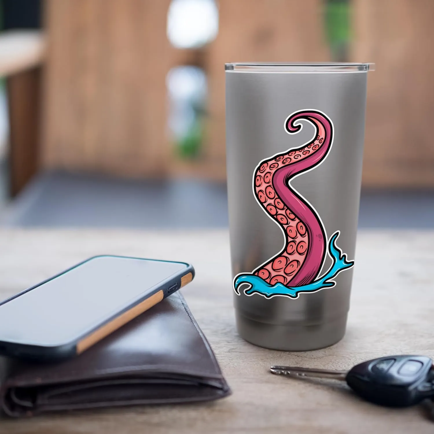 Octopus Sea Monster Kraken Red Tentacle Octopuses Fans Stainless Steel Insulated Tumbler