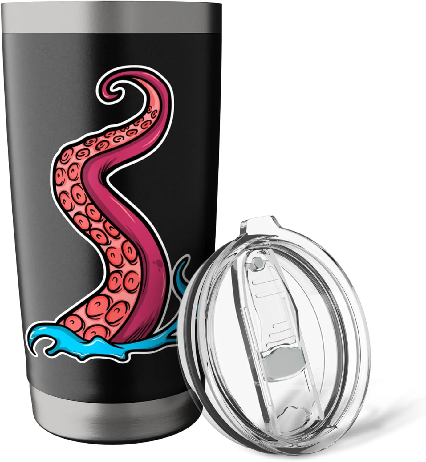Octopus Sea Monster Kraken Red Tentacle Octopuses Fans Stainless Steel Insulated Tumbler