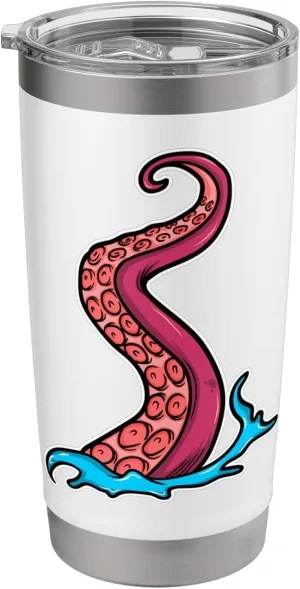 Octopus Sea Monster Kraken Red Tentacle Octopuses Fans Stainless Steel Insulated Tumbler Octopus-shaped decorative fan