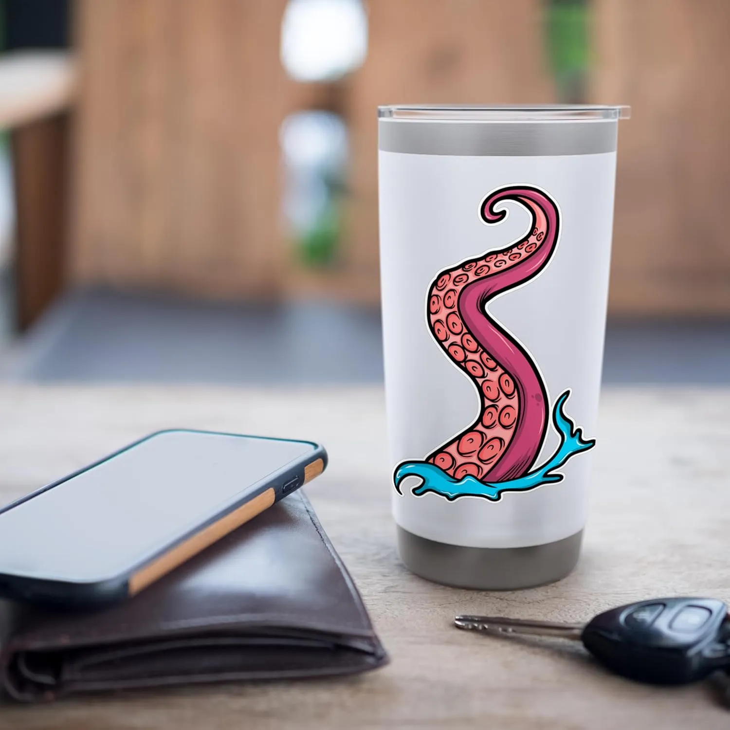 Octopus Sea Monster Kraken Red Tentacle Octopuses Fans Stainless Steel Insulated Tumbler