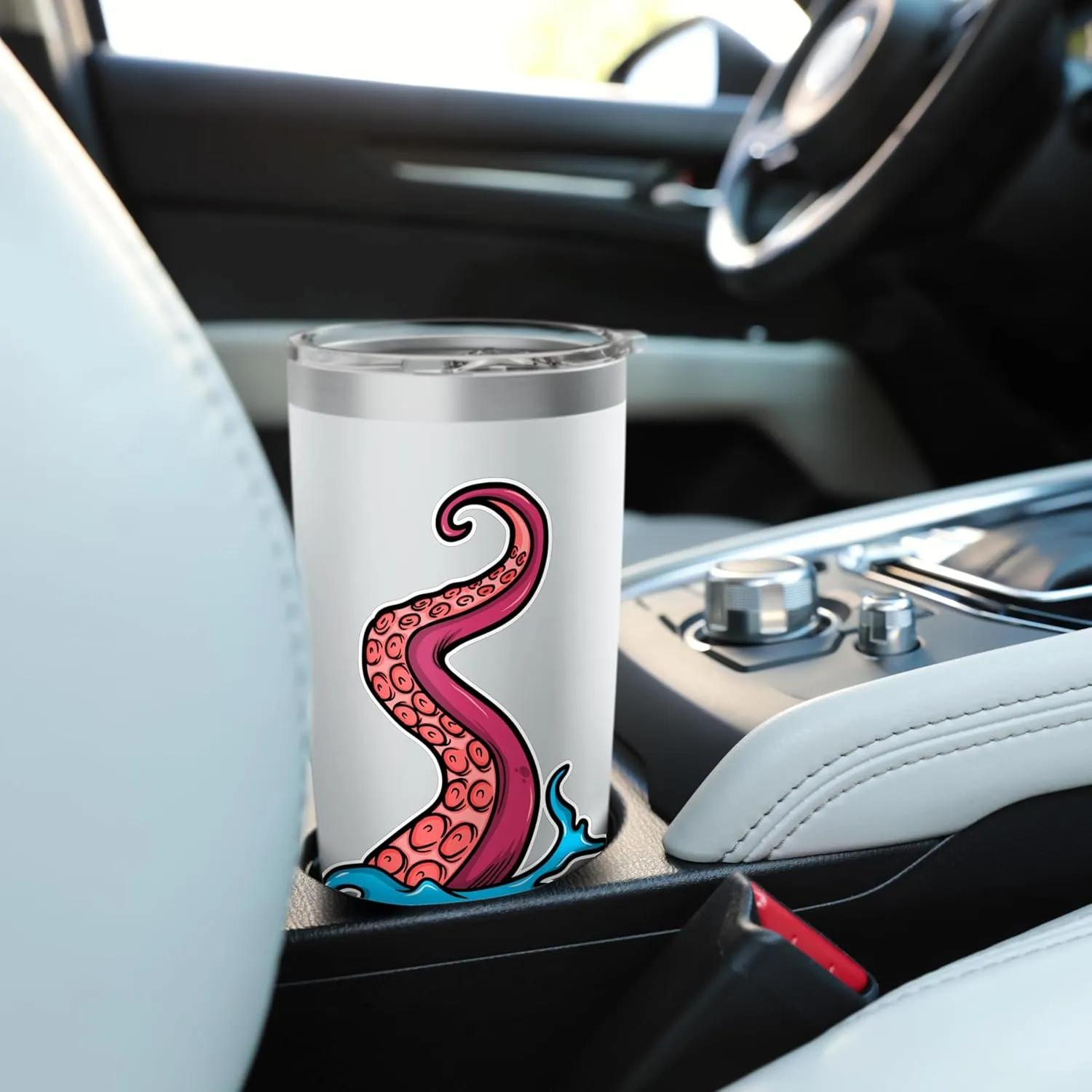 Octopus Sea Monster Kraken Red Tentacle Octopuses Fans Stainless Steel Insulated Tumbler