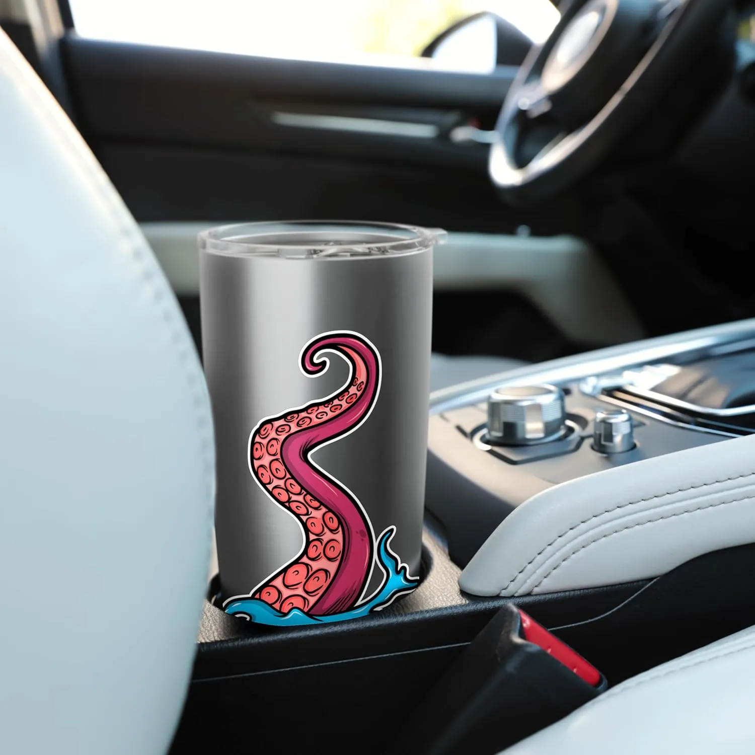 Octopus Sea Monster Kraken Red Tentacle Octopuses Fans Stainless Steel Insulated Tumbler