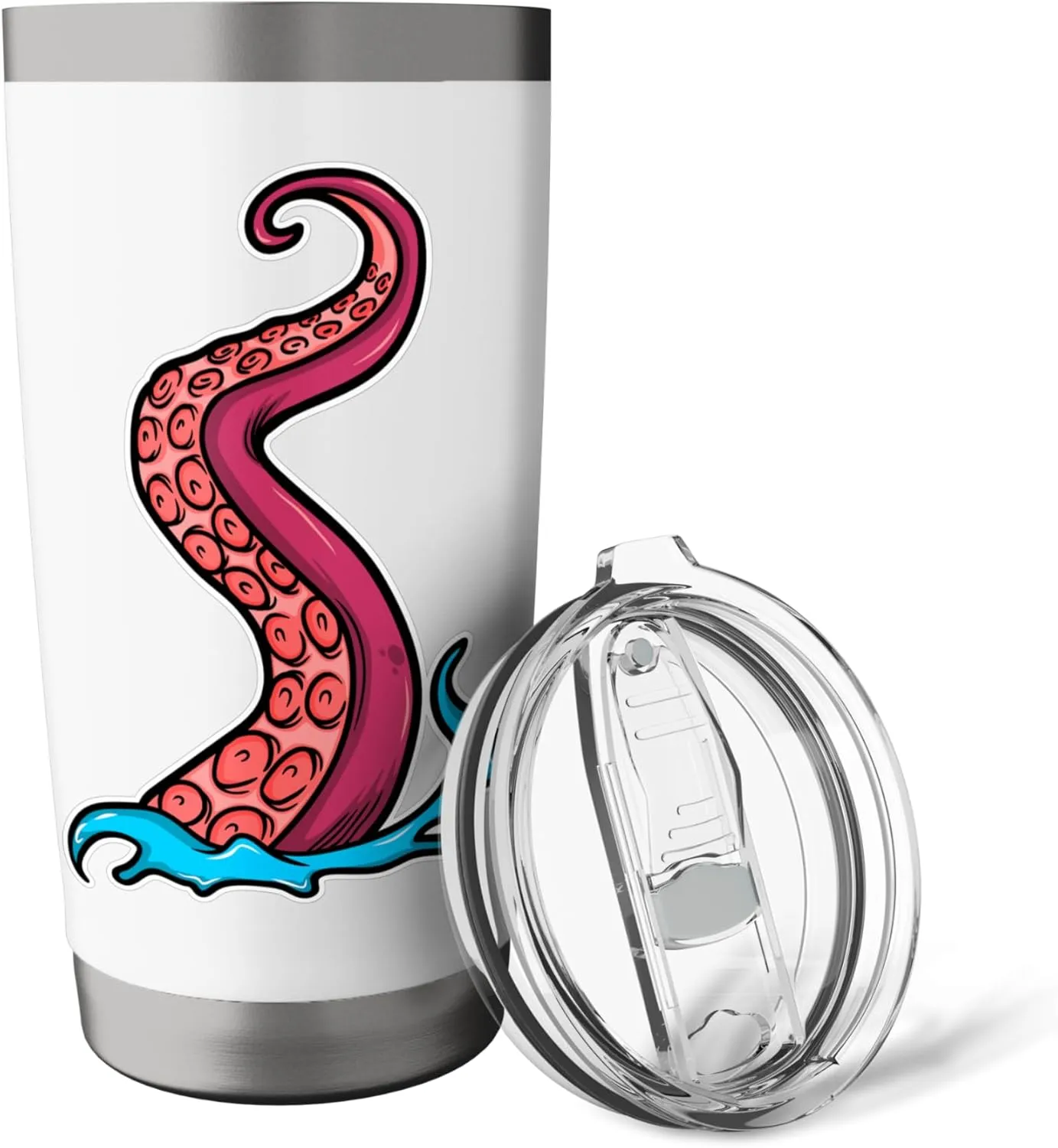 Octopus Sea Monster Kraken Red Tentacle Octopuses Fans Stainless Steel Insulated Tumbler