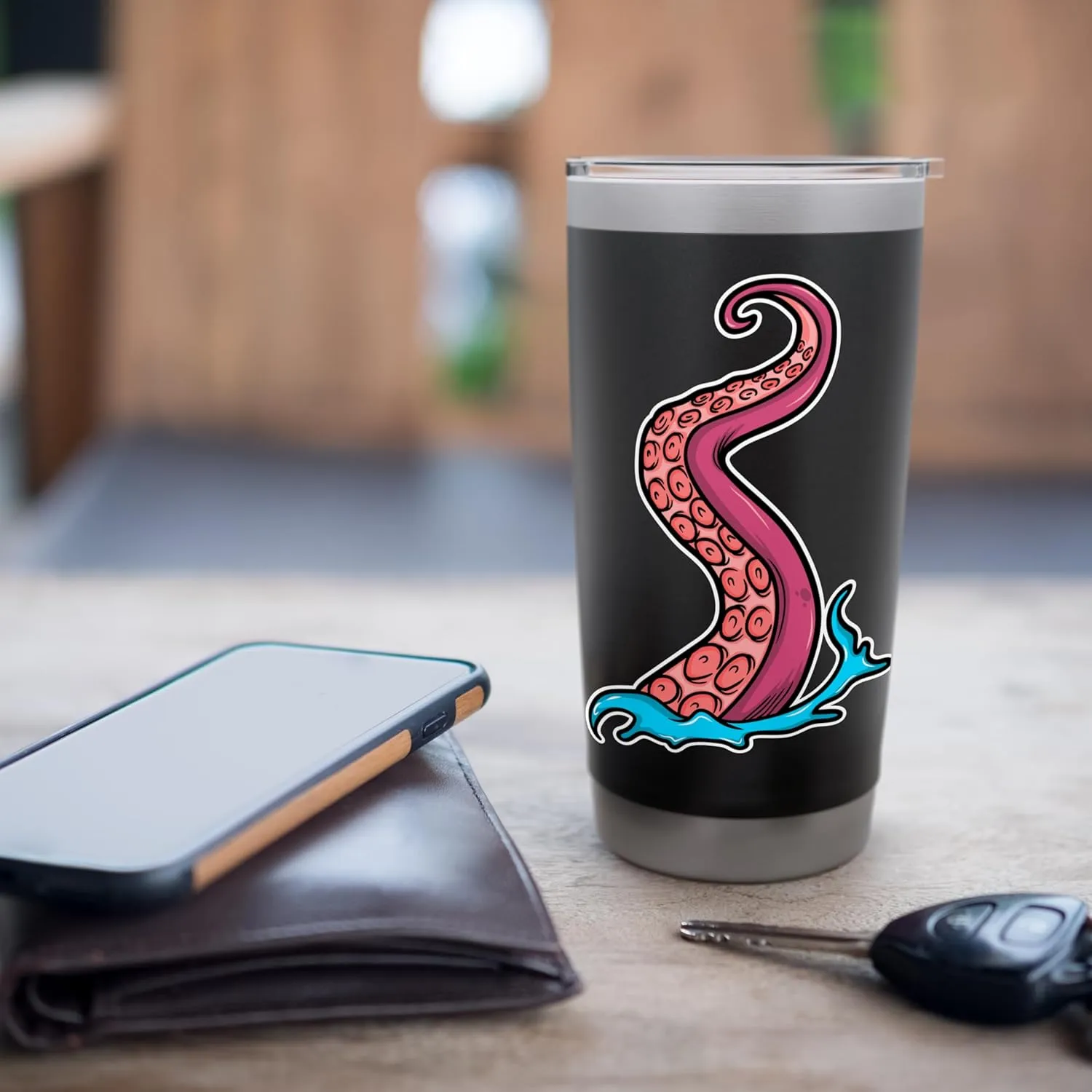 Octopus Sea Monster Kraken Red Tentacle Octopuses Fans Stainless Steel Insulated Tumbler