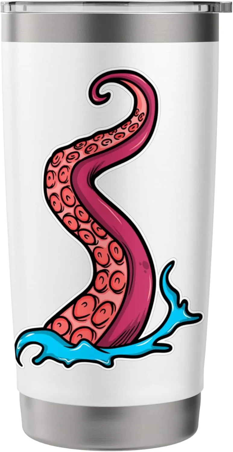 Octopus Sea Monster Kraken Red Tentacle Octopuses Fans Stainless Steel Insulated Tumbler