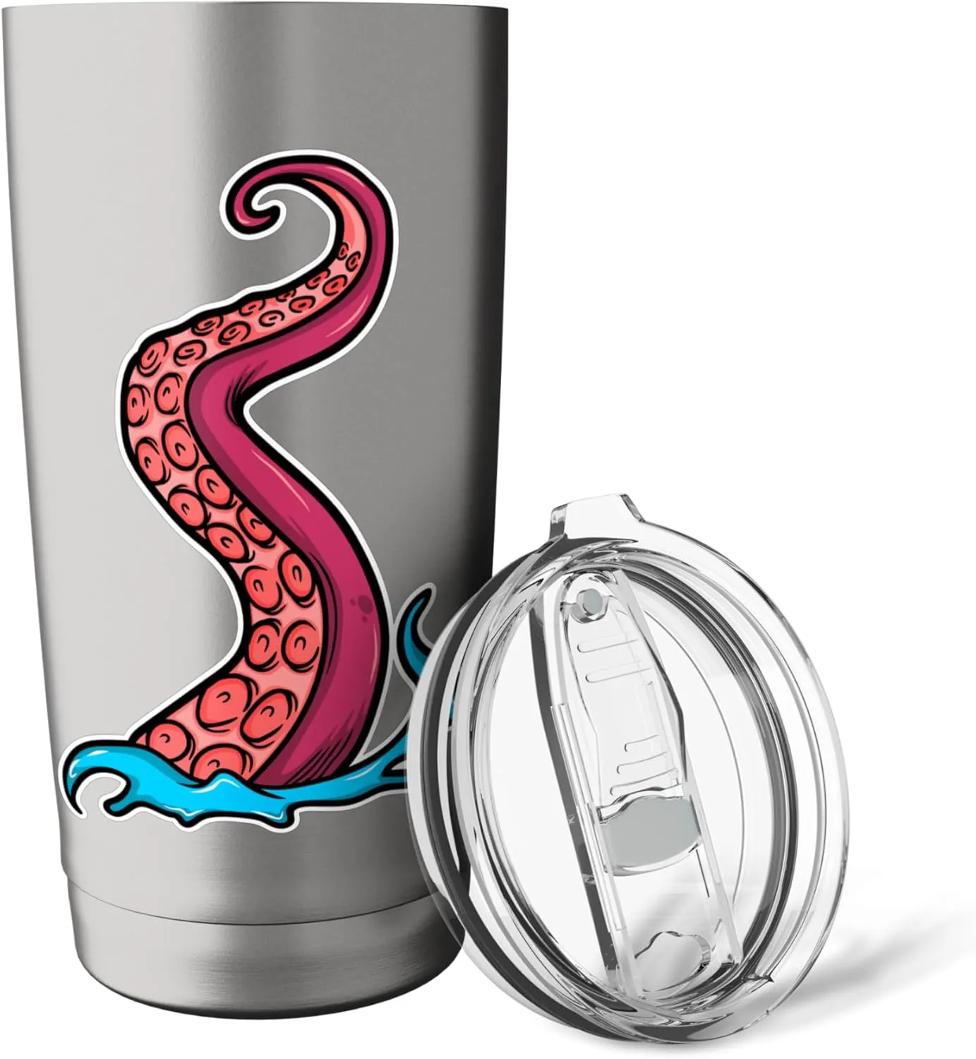 Octopus Sea Monster Kraken Red Tentacle Octopuses Fans Stainless Steel Insulated Tumbler